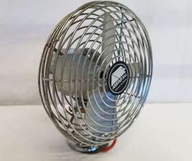2899-006-061 Amfab Inc. Vintage 7 Inch Dash Fan With Aluminum Blades 12v For Truck Bus Car Hot Rod