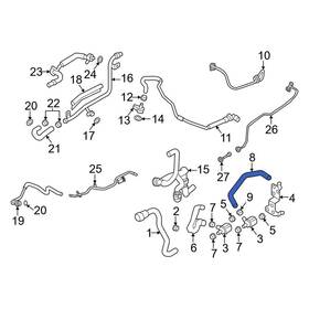 8w0122073l Audi Oe Hvac Heater Hose