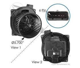 351034251 Automann 830.21201 Freightliner Century 120 Blower Motor Hvac 3580211