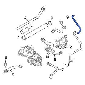 64218377699 Bmw Oe Right Hvac Heater Hose