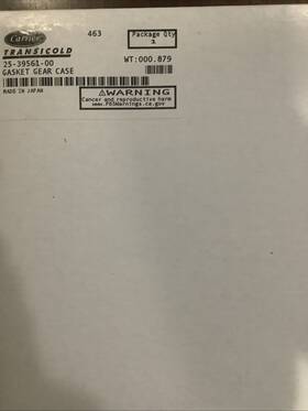25-39561-00 Carrier Transicold Gasket Gear Case