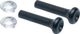 Kw564 Chq - Classic Headquarters 1968 Camaro Firebird Dash Vent Knob Set Black Knobs With Clear Ferrules