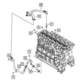 68029028aa Dodge Oe Hvac Heater Hose