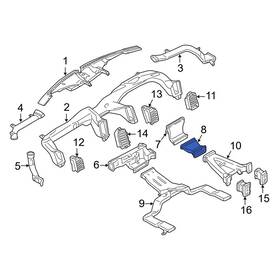 Fl3z18c420b Ford Oe Upper Hvac Duct Adapter
