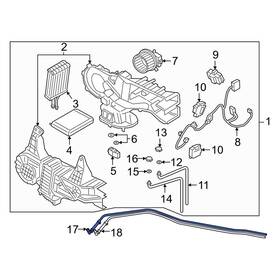 Jl1z18472b Ford Oe Hvac Heater Hose