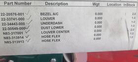 22-34443-000 Freightliner Fld 120 Under Dash Hvac Nos