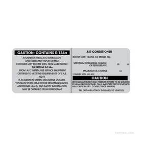 327315 Freightliner Abp N83 A/c System Information Label For