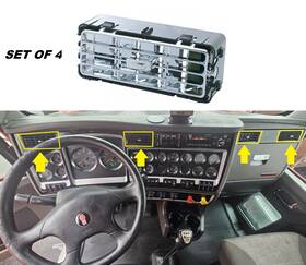 531102941kv Kenworth W900 T800 T660 C500 2006 And Newer Chrome Dash Ac Vent Set Of 4
