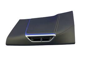P11-nge1xx Lucid 2022 2023 2024 Air Front Left Vent Trim Piece Black With Bronze Stitching