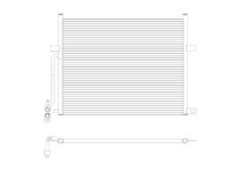 203648 Map Aluminum Front A/c Condenser Direct Fit