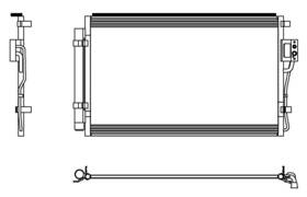 203882 Map A/c Condenser Fits 2011-2015 Kia Sorento 10-12 Hyundai Santa Fe