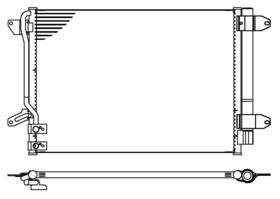 203889 Map A/c Condenser Fits 2009-2016 Volkswagen Jetta 12-19 Beetle Front