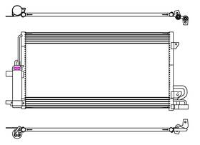 204761 Map A/c Condenser Fits 2013-2019 Ford Escape 15-19 Lincoln Mkc Front