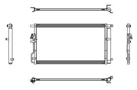204961 Map A/c Condenser Fits 2016-2018 Hyundai Tucson Front