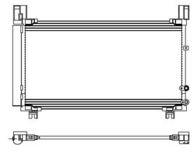 230022 Map A/c Condenser Fits 2016-2020 Lexus Is350 Front