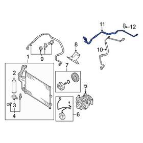 Bp4k6146xa Mazda Oe Auxiliary A/c Evaporator Hose Assembly