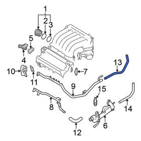 92400ca000 Nissan Oe Hvac Heater Hose