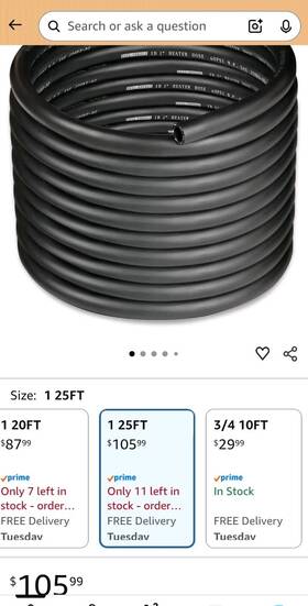 Oen 28410 1 Inch Heater Hose Safety Stripe Standard 300 Inches X Black