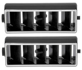 748615 Oer 1969-82 Chevrolet Center Ac Dash Vent Deflector Black With Chrome Trim Pair