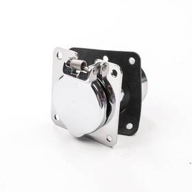 8606080 Phillips & Temro And Weatherproof Receptacle Chrome 2.5 Inch Square 4