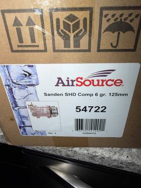 2789s Sanden 54722 Air Source Shd Comp 6 Gr. 125mm Ac Compressor