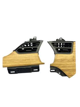 1042772-13-c Tesla 2016-2020 Model X Front Left Right Dash Air Vent Trim Cover Panel Set Wood