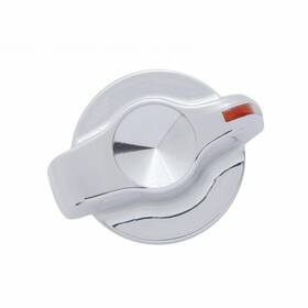 Upi-41122 United Pacific Peterbilt Chrome Signature Ac Control Knob - Indented