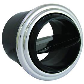 49054vuq Vintage Air Under Dash Ball Louver Black Pod With Polished Aluminum For 2.5-inch Hose
