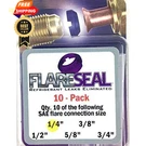 Flareseal Pack 1/4" Model FS04-10PK Leak Free Sae Connections Copper. Fixed Price $37.99.