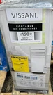 Vissani Portable Air Conditioner 5000 Btu 150 Sq Ft 3-IN-1 Ac Unit VAP05R1AWT. Fixed Price $175.00.