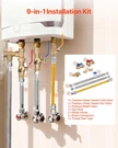 Vevor Water Heater Kit, 3/4 Inch Cold & Hot Plumbing Repair With 600. Fixed Price $100.90.