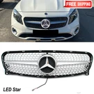 Chrome Front Grille W/led For Mercedes Benz 2014-2017 GLA250 GLA180 X156. Fixed Price $95.99.