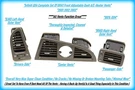 2001 2003 Infiniti QX4 Dash Ac Vent Set Gray Oem Complete Louvers. Fixed Price $56.95.