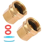 Pack Brass Garden Hose Threaded 1/2" Npt To 3/4" Ght Fitting Connect Dual Swie. Fixed Price $9.99.
