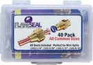 40 Pack Starter Leak Free Sae Flare Fitting 1/4, 3/8, 1/2, 5/8, Brass. Fixed Price $140.41.