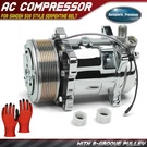 A/c Compressor W/ 8-GROOVE Pulley For Sanden 508 Style Serpentine Belt Sliver. Fixed Price $157.19.