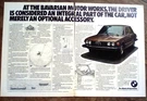 1976 Bmw 530I Bavarian Motor Works 2PG Print Ad. Fixed Price $10.00.