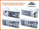 Kenworth W900 T600 T800 Chrome Ac Dash Vent Complete Set Fits Various Models. Fixed Price $37.99.