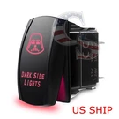 Red Laser Etched Led Dark Side 12V 20A 10A 5PIN Rocker Toggle Switch Car Boat. Fixed Price $8.89.