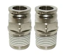 3/8" Hose X Npt Push To Connect Straight Male Fittings - 2 Pack. Fixed Price $18.40.