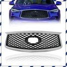 For Infiniti QX50 2019-2023 Front Upper Grille Black Without Camera Opt. Fixed Price $90.26.