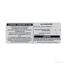 Abp N83 327315 A/c System Information Label Freightliner. Fixed Price $22.86.