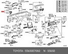 Genuine Oe Heater Grille, 5565007060 For Toyota 55650-07060. Fixed Price $180.54.