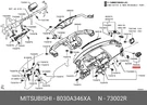 Genuine Oe Air Outletinst Pnl 8030A346XA For Mitsubishi 8030A-346XA. Fixed Price $104.02.