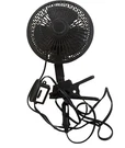 Black 12-VOLT 6" Car Clip-on Or Dash Mount Oscillating Fan Camper Truck Trailer. Fixed Price $18.99.